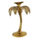 Golden Single Palm Tree Aluminium Candle Stand
